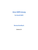 Xerox Novell Distributed Print Services (NDPS) Support & Software Betriebsanweisung