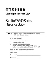 Toshiba a500-st5601 Reference Guide