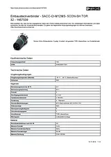Phoenix Contact Flush-type connector SACC-CI-M12MS- 5CON-SH TOR 32 1457539 1457539 Техническая Спецификация
