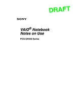 Sony PCG-GR300 User Manual