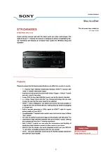 Sony STR-DA5400ES STR-DA5400ESB Manuel D’Utilisation