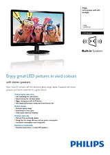 Philips LCD monitor with LED backlight 220V4LAB 220V4LAB/00 プリント