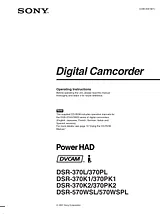 Sony DSR-370 Справочник Пользователя
