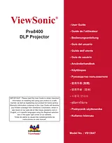 Viewsonic PRO8400 Справочник Пользователя
