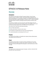 Cisco DTA Control System (DTACS) 3.0 Release Notes