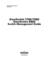 Alcatel-Lucent omniswitch 8800-7700-7800 Mode D'Emploi