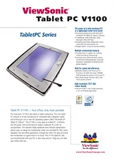 Viewsonic TABLET PC V1100 P3-866 TPCV1100FRN Dépliant