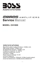 Boss Audio Systems CH1000 사용자 설명서