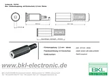 Bkl Electronic 2.5 mm audio jack Socket, straight Number of pins: 3 Stereo Black 1108002 1 pc(s) 1108002 Data Sheet