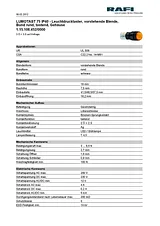 Rafi Pushbutton 250 V 4 A 2 x Off/(On) IP40 momentary 10 pc(s) 1.15.108.452/0000 Data Sheet