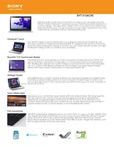 Sony SVT13124CXS Specification Guide