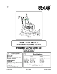 Billy Goat FM3301 User Manual