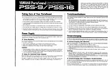 Yamaha PSS-16 Manuale Utente