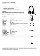 V7 USB Digital Headset HU511-2EP Merkblatt