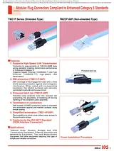 Hirose Electronic 222-2862-9-09 TM21P-88P(09) RJ45 Plug, straight Orange 222-2862-9-09 Data Sheet