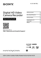 Sony HDRCX240/L Справочник Пользователя