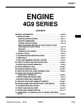Mitsubishi 4G9 Справочник Пользователя