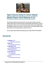 Cisco Cisco Digital Media Player 4300G Информация о лицензировании