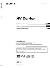 Sony XAV-A1 Инструкция