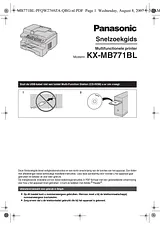 Panasonic KXMB771BL 작동 가이드