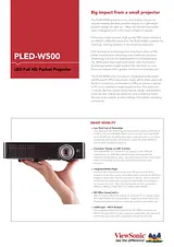 Viewsonic PLED-W500 Fascicule