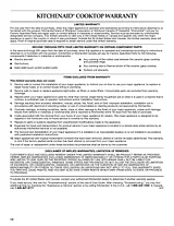 KitchenAid 30-Inch 4 Burner Gas Cooktop, Architect® Series II 품질 보증 정보