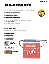 Sony MZ-R900 Guida Specifiche
