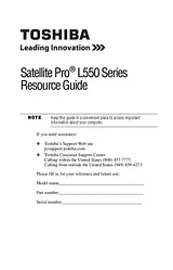 Toshiba l550-ez1702 Reference Guide