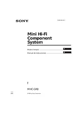 Sony MHC-GR8 User Manual