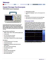 Tektronix TBS1052B 2-channel oscilloscope, Digital Storage oscilloscope, TBS1052B Ficha De Dados