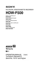 Sony HDW-F500 Manual De Usuario