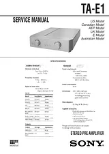 Sony TA-E1 Manual De Usuario