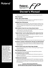 Roland FP-3 Manual Do Utilizador