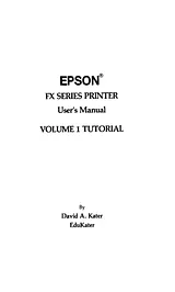 Epson FX Manuel D’Utilisation