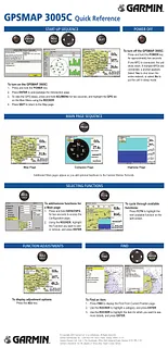 Garmin 3005c Quick Reference Card