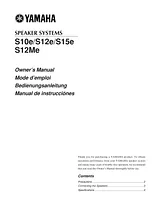 Yamaha S12e Manual Do Utilizador