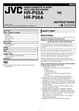 JVC HR-P56A Справочник Пользователя