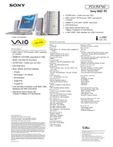 Sony PCV-RX742 Guide De Spécification