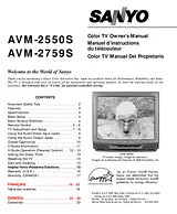 Sanyo avm-2550s Manuale Proprietario