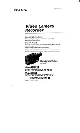 Sony CCD-TRV25 Инструкция