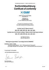 Auer Signalgeraete QDS LED STEADY/FLASHING BEACON SIZE 1 24 874167405 Data Sheet