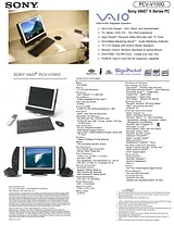 Sony PCV-V100G Guide De Spécification