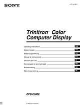 Sony CPD-E500E Manual Do Utilizador