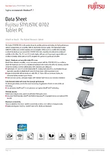 Fujitsu Q702 VFY:Q7020MXP31NC Fiche De Données