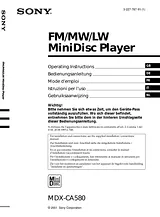 Sony MDX-CA580 Manual Do Utilizador