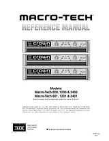 Crown ma-1200 Reference Guide
