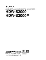 Sony HDW-S2000 Manuel D’Utilisation