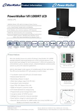BlueWalker PowerWalker VFI 1000RT LCD 10120120 Manuel D’Utilisation