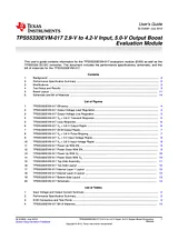 Texas Instruments Integrated 5 A, 24 V Wide Input Range Boost DC/DC Regulator Evaluation Module TPS55330EVM-017 TPS55330EVM-017 Data Sheet