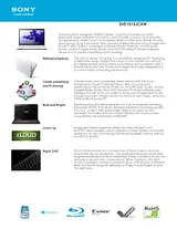 Sony SVE1513JCXW Guide De Spécification